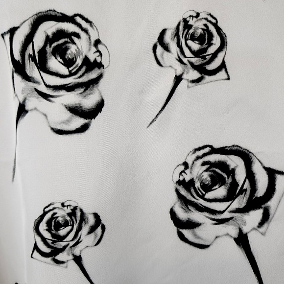 Rose Print Midi Slip Dress Sz. Medium - Picture 4 of 9